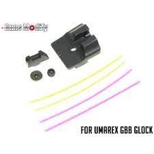 Guns Modify W Style Steel CNC Fiber Optic Sight Set for Umarex (VFC) Glock GBB Series